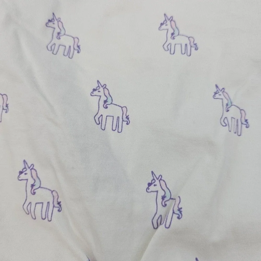 Baby 0-3M Monica + Andy Kimono Romper Set Purple Hearts Unicorn Organic Cotton‎